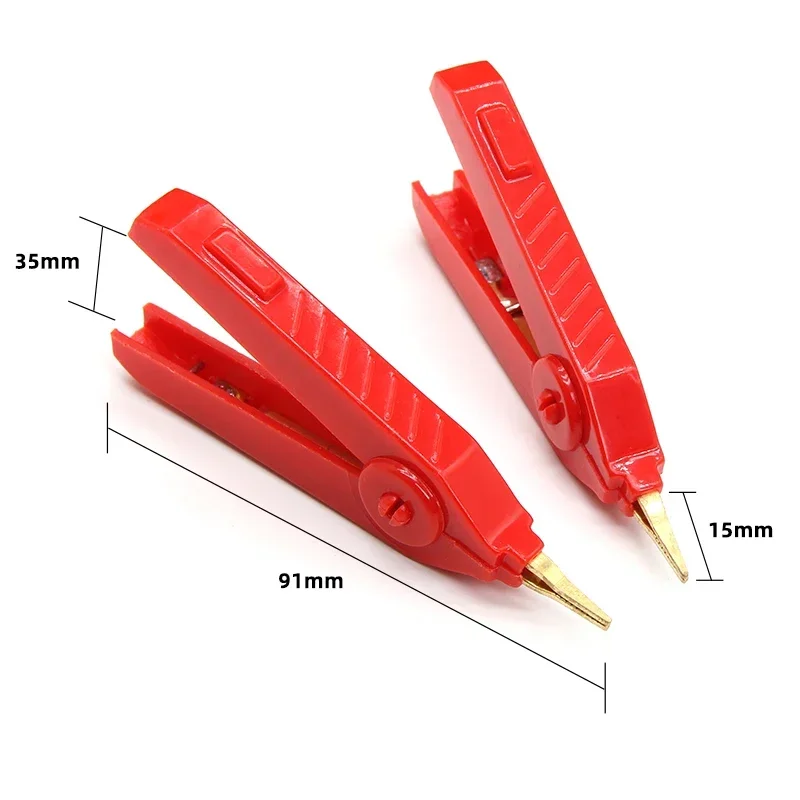 LCR Resistance Clip 1pcs Copper 20A Opening 12mm Duckbill Large Alligator Clips SMD Test Clamp DIY Tools