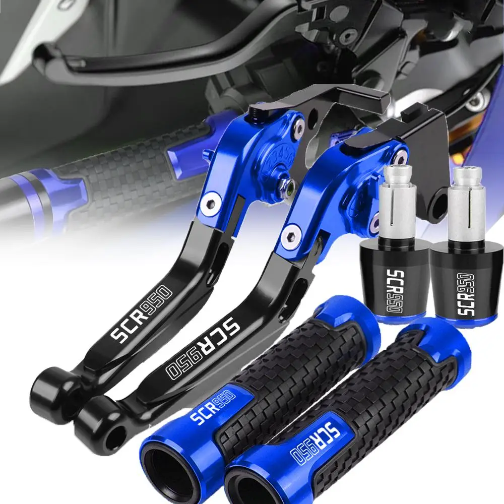 Manopole Manubrio Moto Cnc 7/8 "22Mm Per Yamaha Scr950 2017-2018 Leva Freno Frizione Regolabile Scr 950 Scr-950 Manubrio