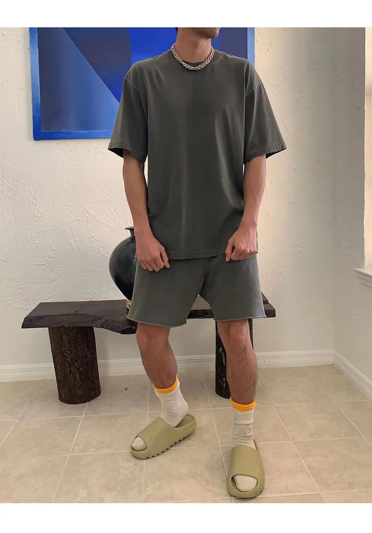 Men's Grey Cotton Shorts Image 21