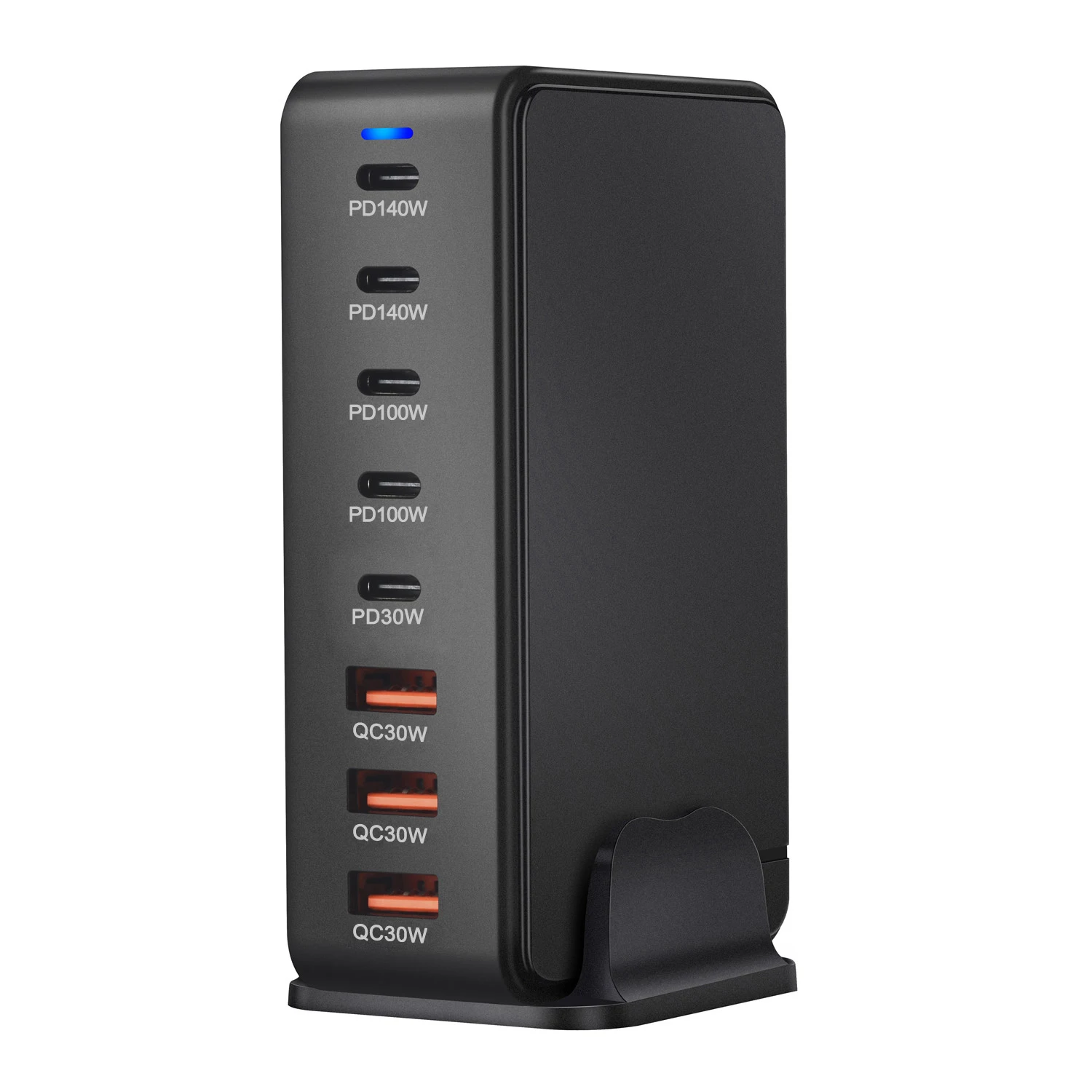 Chargeur Multi-ports USB-C 600W Nastopee - 8 Ports (5 USB-C, 3 USB-A) Avec PD 140W - Pour MacBook, IPhone, Tablettes