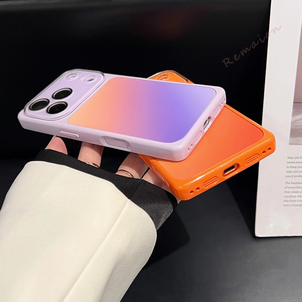 Luxury Square Gradient Phone Case For Iphone 13 14 15 16 17 Pro Max_voghion.com