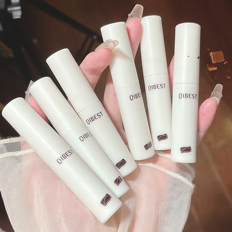 Trendy Lip Gloss Nude Matte Chocolate Lipstick Waterproof Long Lasting Women Red Lip Tint Velvet Lip Glaze Cosmetics lip makeup lip glaze lip tint lip gloss