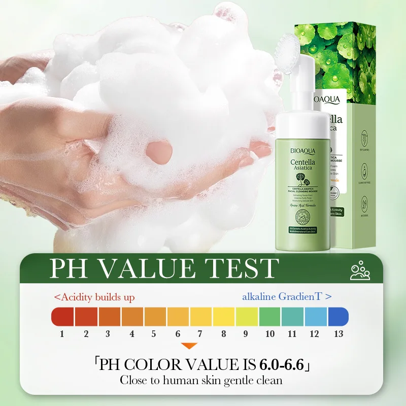Enhanced Title:  
BIOAQUA Centella Asiatica Deep Cleansing Facial Mousse with Brush - Oil Control & Gentle Cleanser