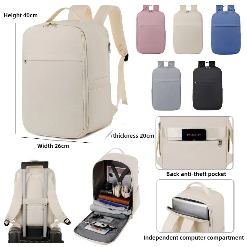 Men Women 40x20x25 Cabin Bag Outdoor Travel Lightweight Hand Luggage Backpack Short-Distance Backpack Business Computer Bag - 2