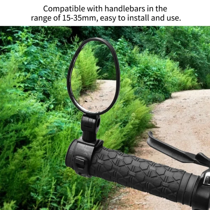 Bicycle mirror Universal Bicycle Auxiliary Rearview Mirror 360 Degree Rotating Wide Angle Convex Mirror Handlebar Mount Bike Mirrors