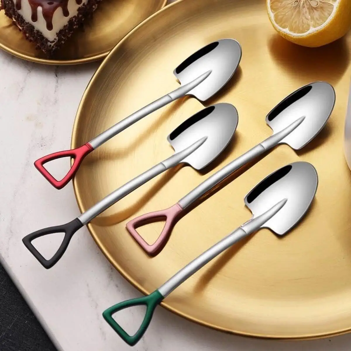 

GIOIO-304 Stainless Steel Tableware Set, Spade Spoon, Fruit Spoon, Watermelon Spoon, Kitchen UtensilsTableware Set, 3 Pcs, 4Pcs