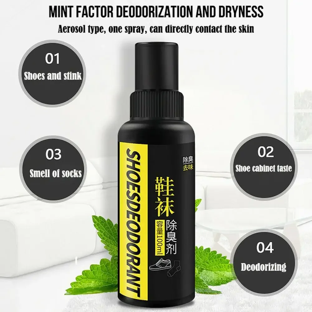 Description Picture 2 of itemSocks Shoes Deodorant Spray Shoes Stink Freshener Socks Odor Remover Spray Refresh Antiperspirant Foot Sweat Odor Remover 100ML