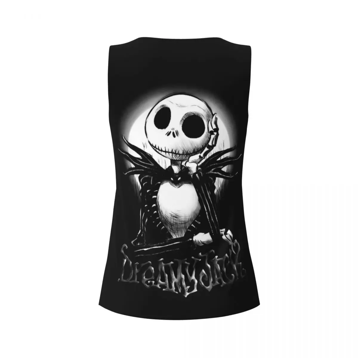 The Nightmare Before Christmas Workout Tank Tops Women Quick Dry Sleeveless Horror Movie Skeleton Jack Night Yoga Shirt