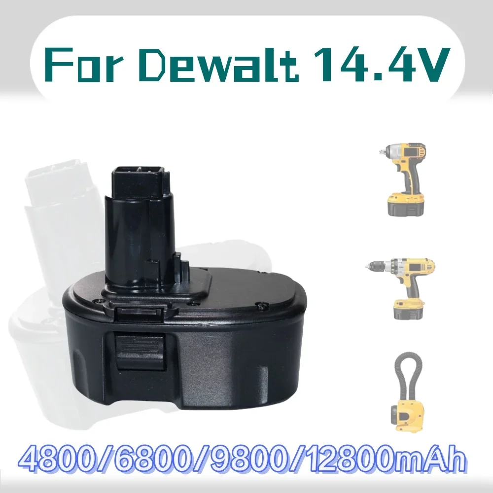 

Ni-MH 4800/6800/9800/12800mAh Replacement Battery for Dewalt 14.4V XRP , DC9091 DC9094 DW9091 DE9091 DE9092 14.4 Volt Cordless