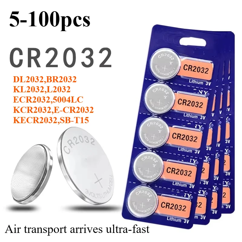 100%מקוריCR2032סוללתכפתורליתיוםBR2032ECR2032LM20325004LCתאמטבעסוללותלשעוןשלטרחוקצעצוע-AliExpress44