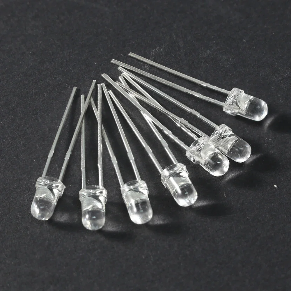 100 X Rosso 5mm LED Acqua Trasparente 1000mcd 30 - Foto 5