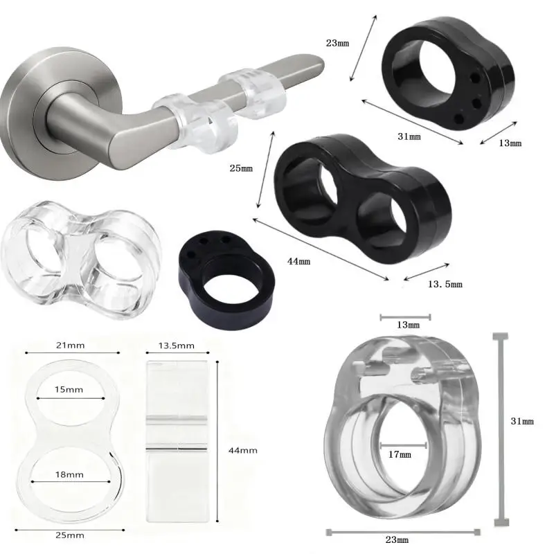 5 Stück Türstopper Stoßstangen PVC Türgriff Puffer Wandschutz Pad Anti Kollisionsschutz für Möbel Türknauf stoßfest – Detail 2