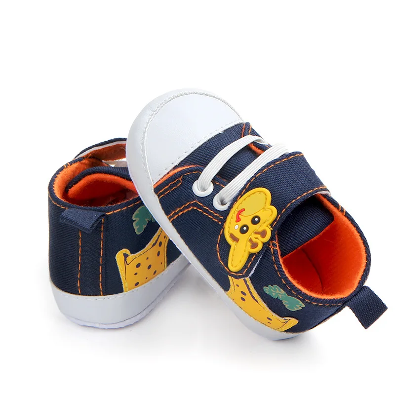 Cute Giraffe Baby Shoes Anti-slip Soft Sole Canvas Sneaker Shoes for Infant Boy Girl Cartoon Toddler First Walkers 4