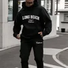 Men's Hoodie Pants Sets New York City Letters Sweatshirts Loose Sweatpants Suit Fleece Jogging Sweatshirt Trousers Outfits Suits 3