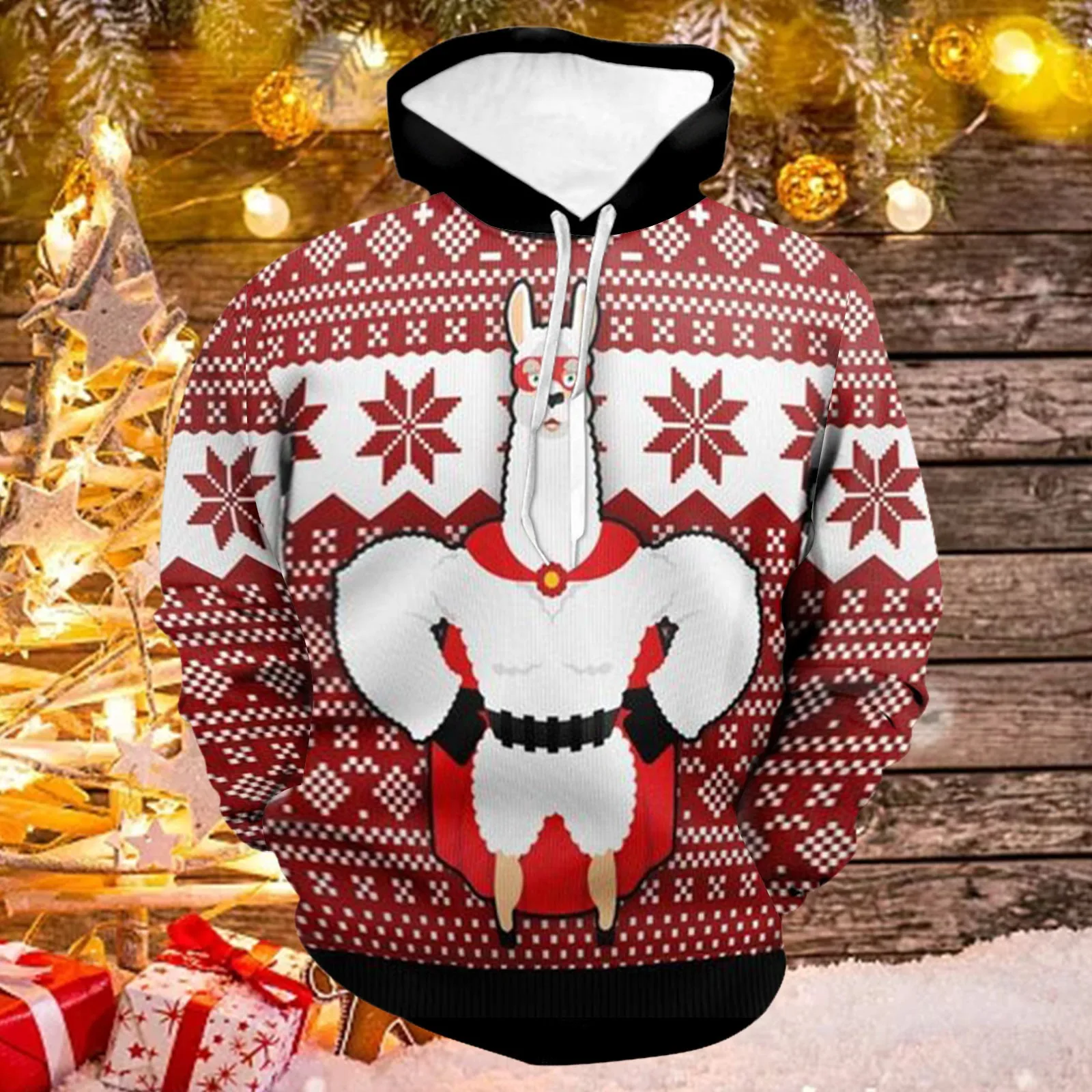 

Men'S Casual Hooded Vintage Christmas Sweatshirt Funny And Interesting Printed Hoodie 3d Fashion Printed Hoodie Loose Sweatshirt