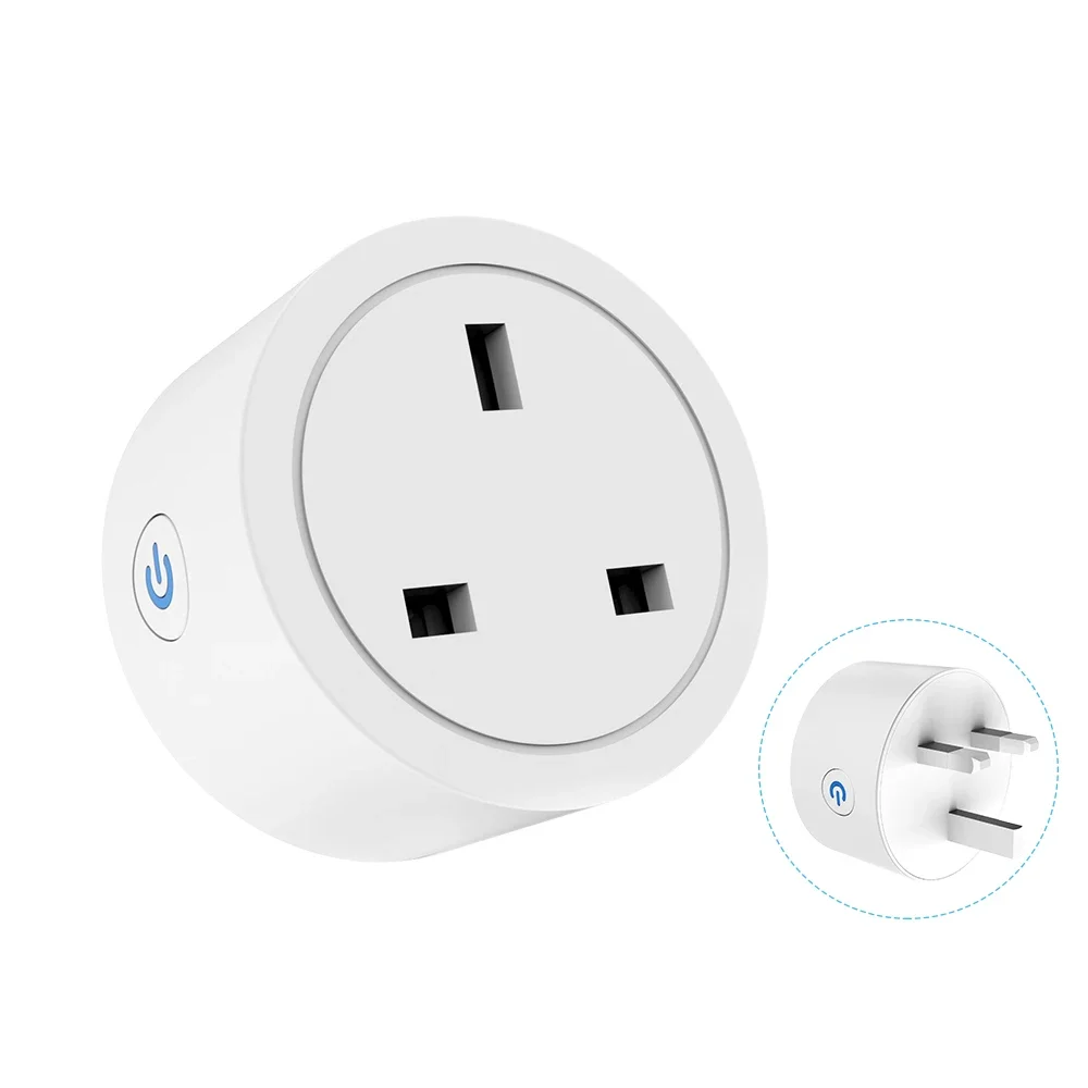 Pre Flashed TASMOTA UK Plug WIFI 16A Adapter Smart Socket Outlet with Power Monitor MQTT Works With Home Assistant ESP8285 smart plug,smart switch