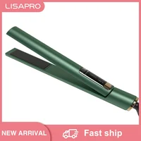 LISAPRO 2-in-1 LED Hair Straightener Flat Iron Professional Hair Straightener for Girls Women 15s Fast Heating Curling Iron Wand 2