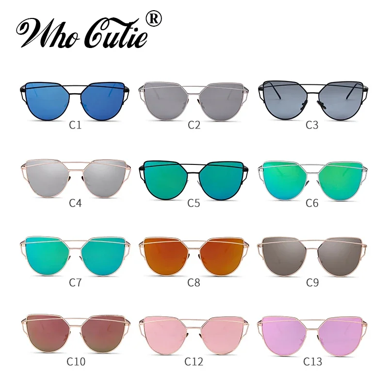 Vintage Oversized Cat Eye Sunglasses Women Brand Design