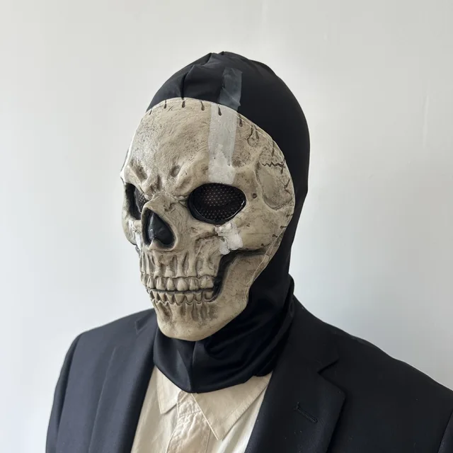 Unisex Horror Ghost Skull Mask Ghost Call Of Duty Copricapo in lattice  Casco Cosplay Perform Party Masquerade Prop