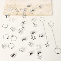 32pcs Star Dreadlock Hair Braids Cuffs and Braid Decorations Hair Accessories Loc Hair Jewelry for Braids for Women 2