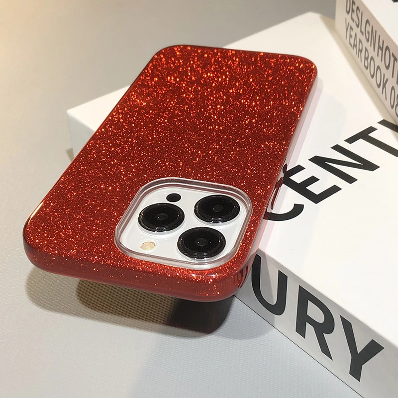 thumbnail image 1 of Glitter Bling Gradient Hard PC Thicken Case For iPhone 11 12 13 14 15 Pro Max Mini 7 8 Plus X XR XS SE Shockproof Bumper Cover, 1 of 5