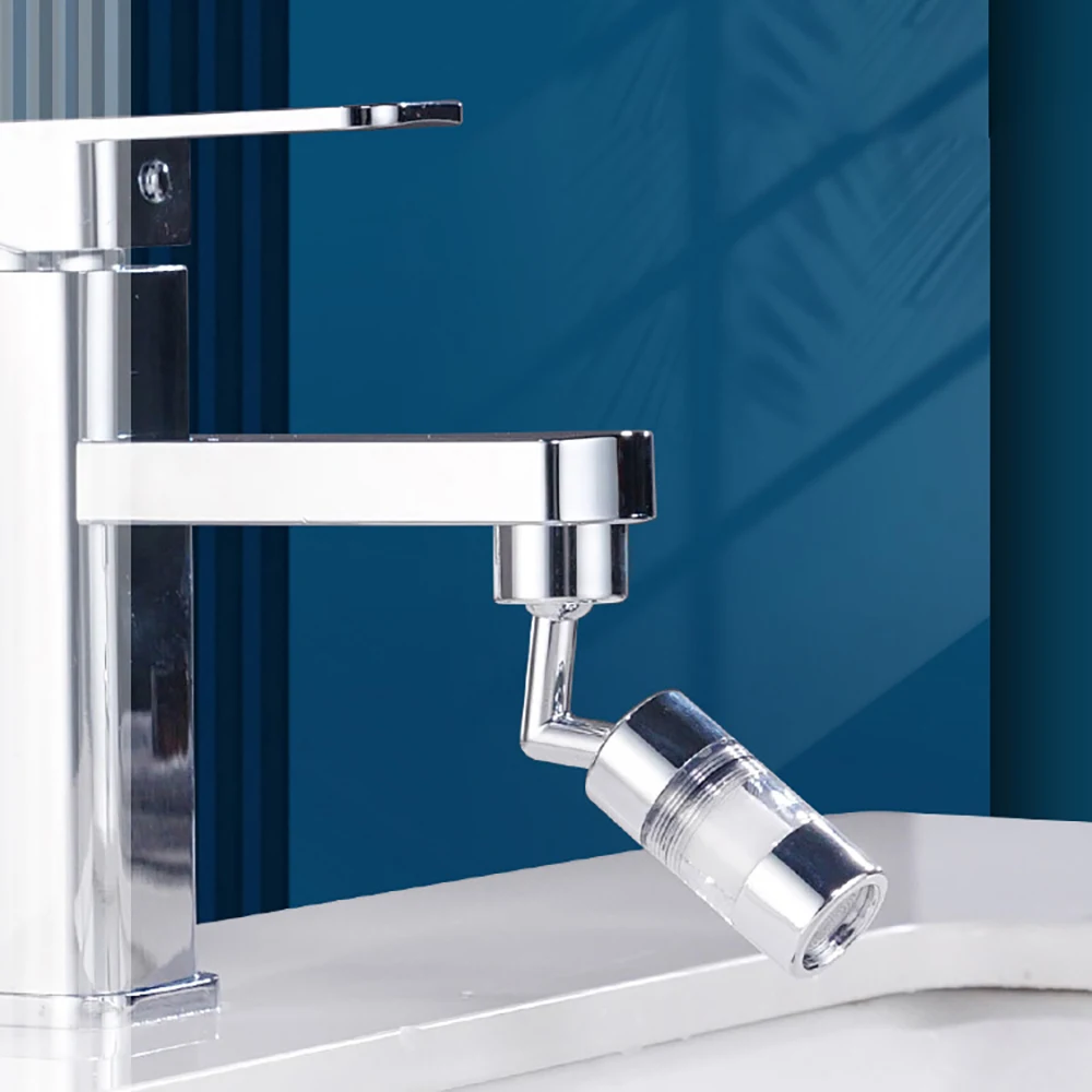 1Pc Faucet Extension Lever 1080&deg; Swivel Telescopic Faucet Nozzle For Bathroom Sinks Kitchen And Bathtub Faucets