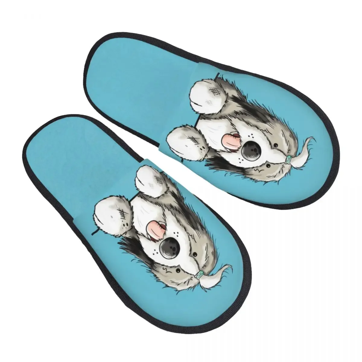 

Custom Happy Bearded Collie Dog Soft Memory Foam House Slippers Women Pet Animal Cozy Warm Anti-Skid Slipper
