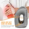 1pc Inflatable Travel Pillow, Airplane Pillow With Patented Valve Design, Travel Accessories With Neck And Head Support, Travel 2