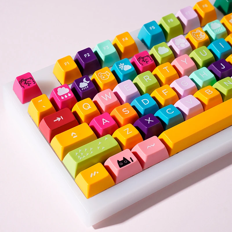 Milho Cob Perfil Keycaps Abs Keycaps para Teclado Mecânico Dandelion Amor Keycap Personalizado Personalidade 150 116 100 Chaves Cor - Imagem 4