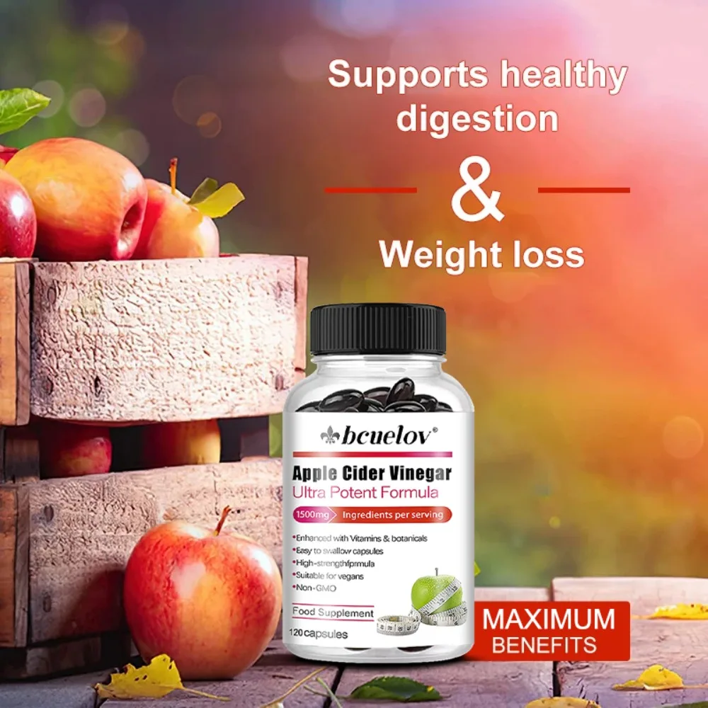 Apple Cider Vinegar Extra Strength Non-GMO,Vitamin,Supports Nervous System Health,Immunity,Metabolism,Detoxification,Digestion