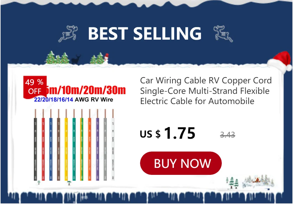 Description Picture 3 of item4awg Silicone Electrical Wire Flexible Heat Resistant Silicone Cable for Solar Panel Printer Inverter Car Automotive Electronics
