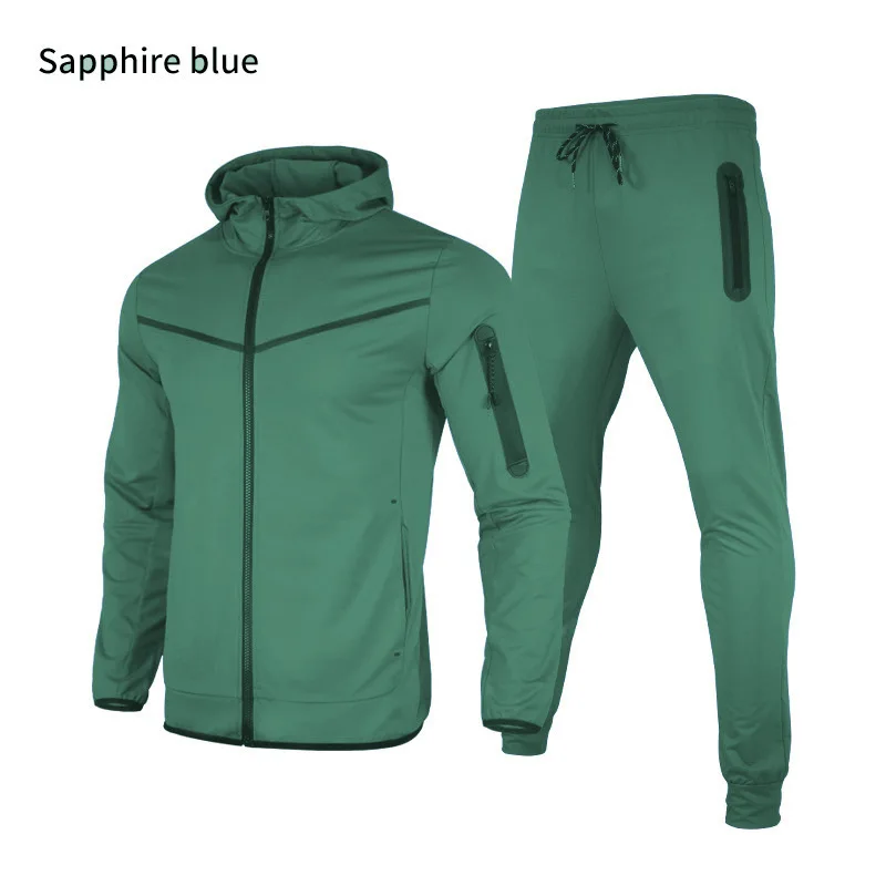 

2023 Autumn Fashion Tracksuits Men Set Long Sleeve Zipper Jacket Sweatpants Jogging 2 Piece Sets Mens Casual Sport Suit