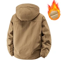 Hommes Parkas épais chaud manteau à capuche coton rembourré polaire veste décontracté matelassé imperméable veste automne hiver vêtements d'extérieur 5