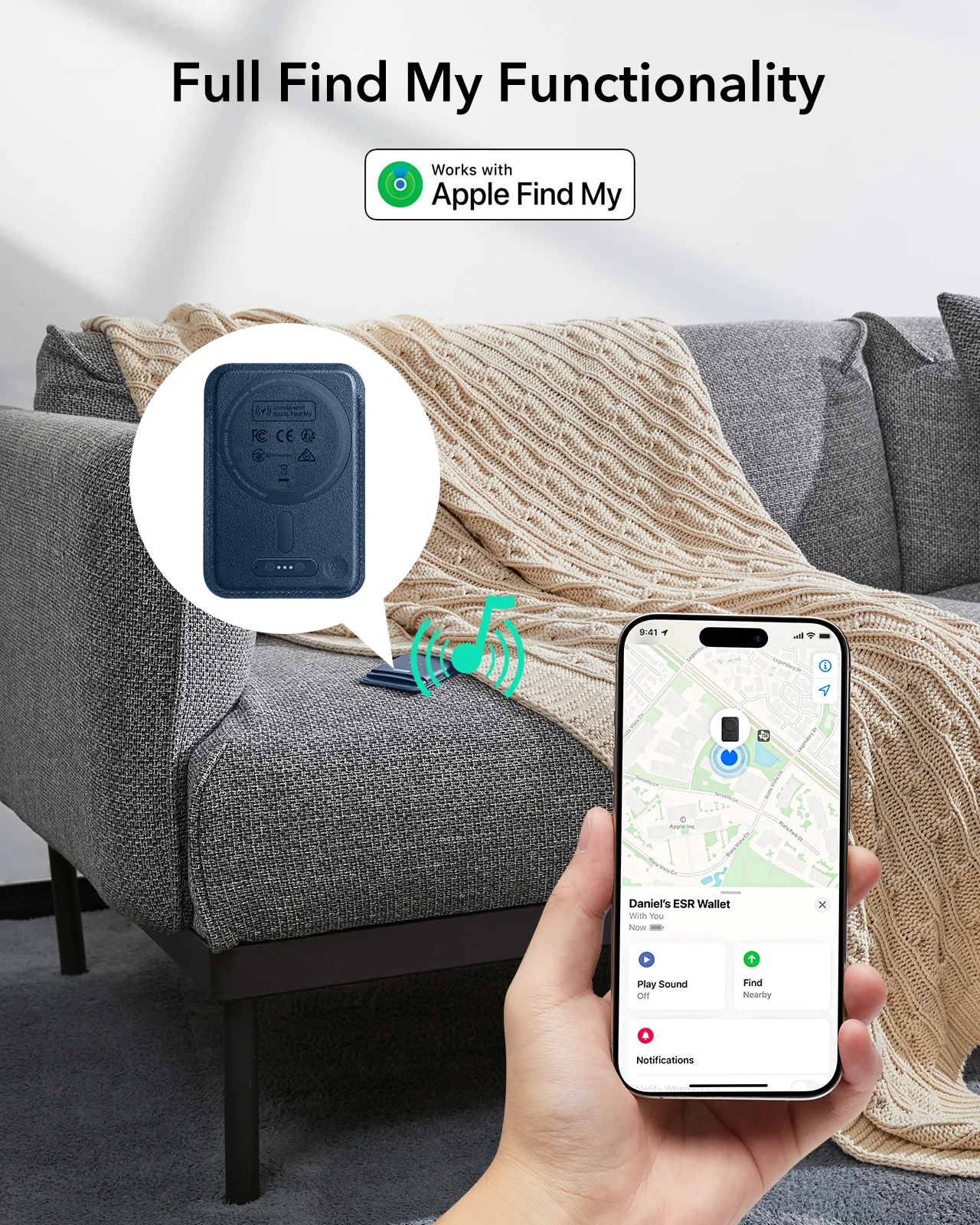 ESR for MagSafe Wallet with Find My Functionality 5 Cards Holder Strong Magnetic Wallet for iPhone 16/15/14/13/12 Series 2