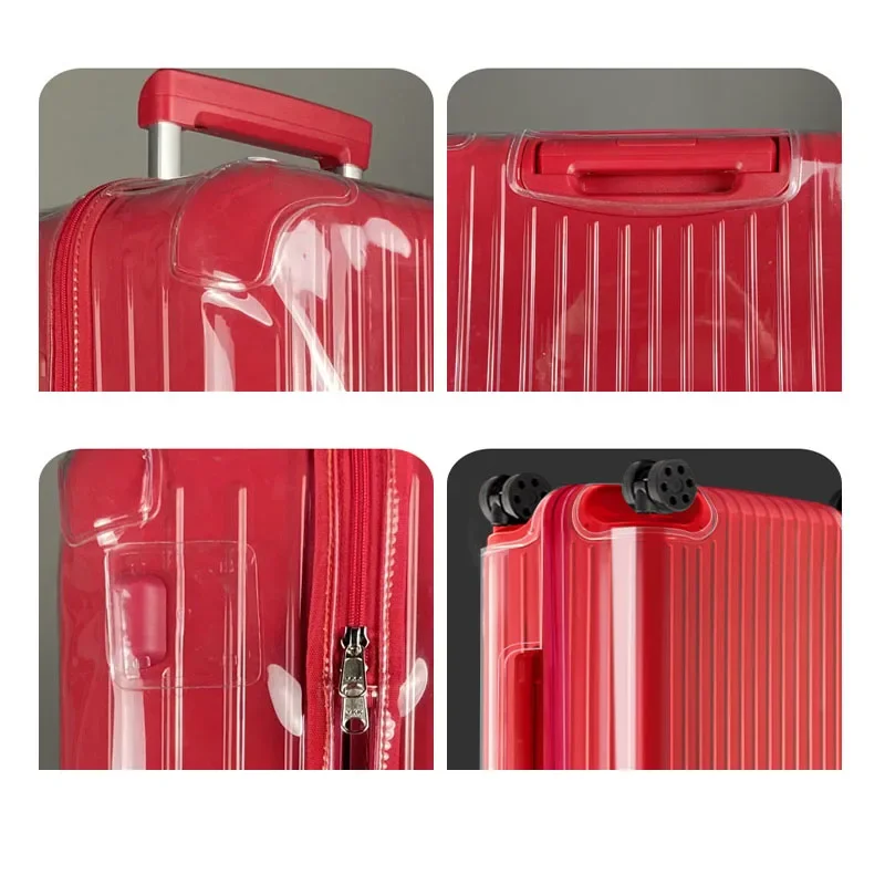 Clear Cover For Rimowa Essential with Zipper High Quality Suitcase Protector Customized Luggage Covers for 20"22"26"28"30"33" 4