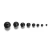 100 PCs/Lot 3mm-12mm Fishing Beads Space Stopper Black Round Soft/Hard Rubber Beads Fishing Lures Hook Rig Accessories 3