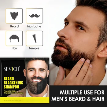 Natural Beard Hair Dye Shampoo Portable