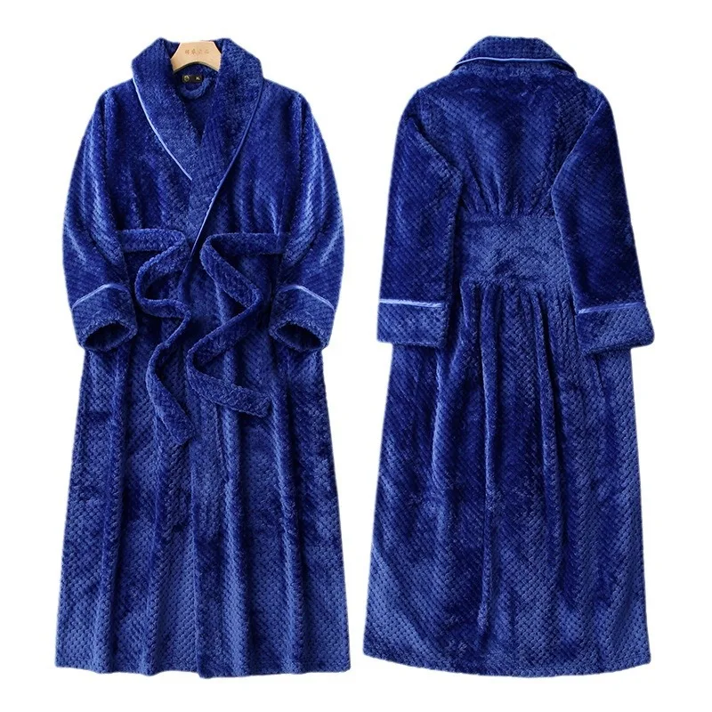 Winter Warm Women Robes Coral Fleece Sleepwear Female Kimono Solid Color  Nightdress Dressing Gown Lounge Wear Hotel Bathrobes - AliExpress 200574005