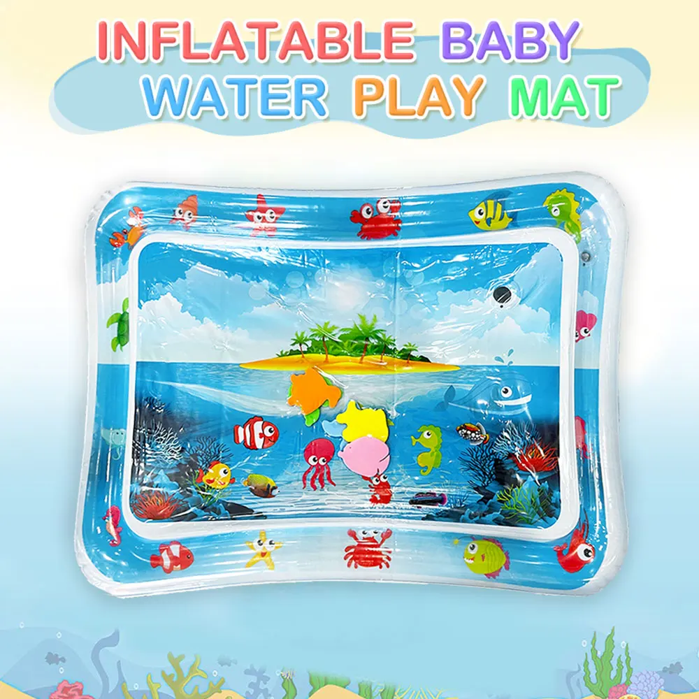 Baby Water Play Mat Inflatable Cushion PVC Infant Tummy Time Toddler Water Pad For Kids Early Education Developing Activity Toys 5