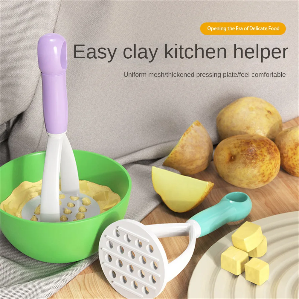 Potato Masher Pressed Potato Ricer Puree Juice Maker Portable Potato Pusher Smooth Mashed Potatoes Crusher Fruit Tools Home Kitchen