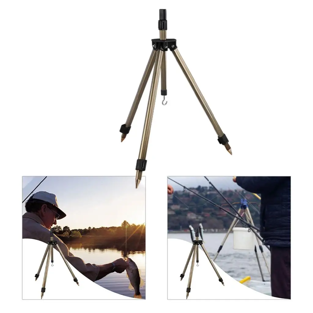Fishing Rod Stand Fishing Pole Holder Bracket Insert Ground Telescopic Rack