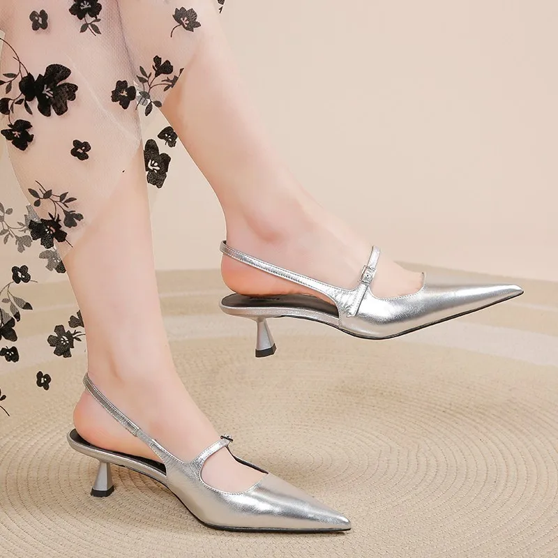 Women Dress Shoes Women Slingback Sandals Women High Heels Shoes