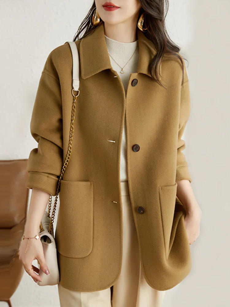 Clothing Boiled Wool Blazer Womens HOT Duffle Coat Boiled Wool