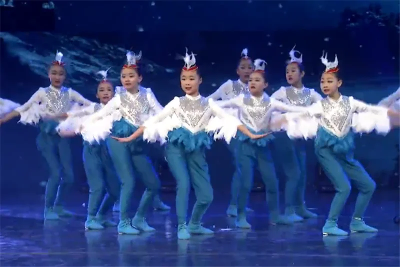 Blue Bird Costume For Girls School Stage Performance Festival