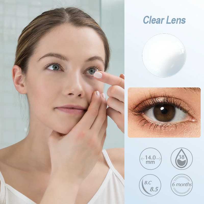 Contact Lenses For Vision Correction With Diopters Clear Lens Myopia Power Prescription