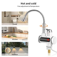 Robinet chauffe-eau électrique instantané LED, eau froide et chaude, 220V, pour cuisine et salle de bain 6