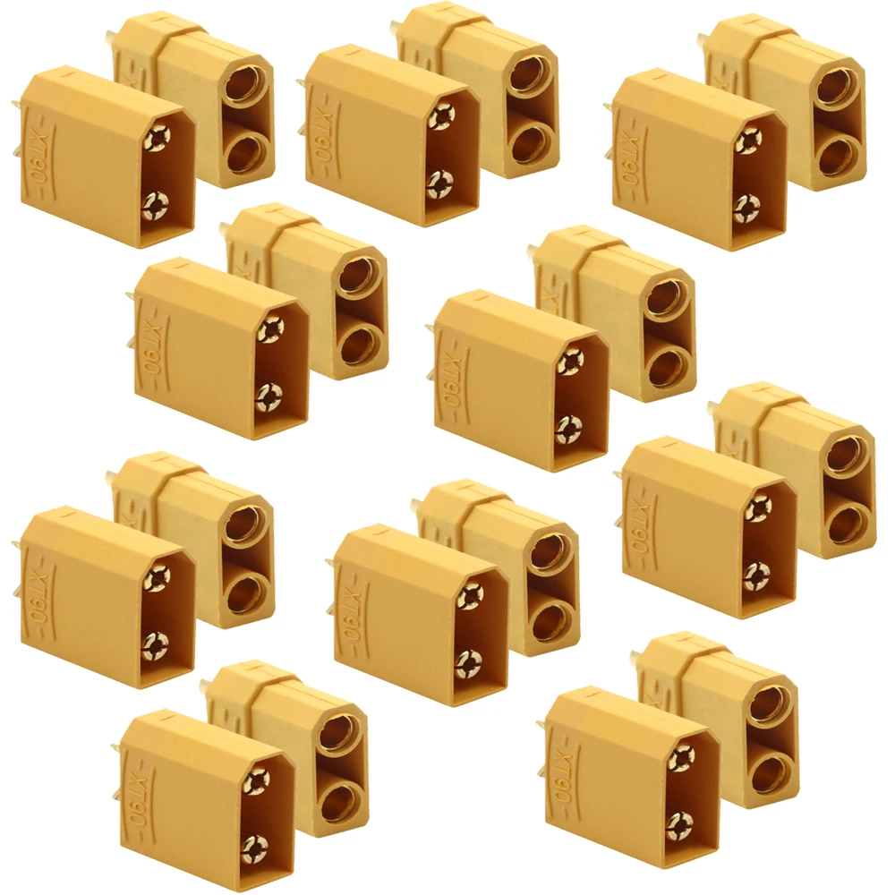 HAXIHA 20Pcs XT90 Maschio-Femmina Connettori,XT90H Guaina Connettore Spina,Connettore Corrente,con di Alloggiamento Guaina,per RC Lipo Battery Aerei Auto Camion Drone Quadcopter(10Pairs