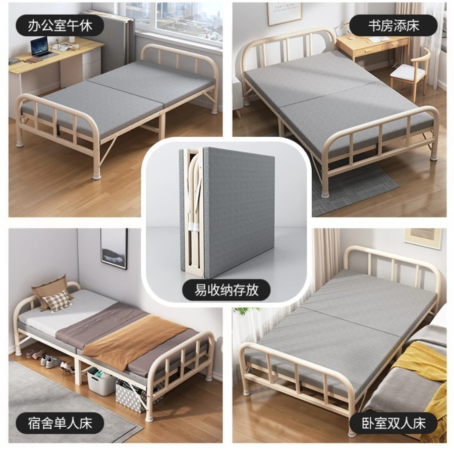 개인 휴대용 간단한 접이식 침대, 180x75, 조립식 집, 침실, 로프트, 싱글 침대, 카메라, 가정용 가구