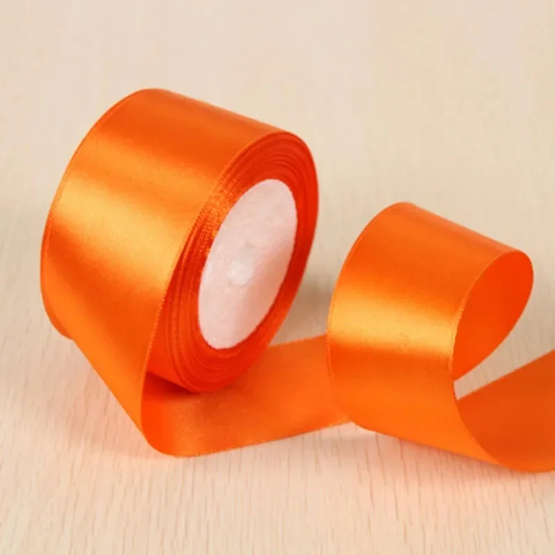 Vibrant Orange Yellow Ribbon for Decorative and Crafting Projects - 22 Meters