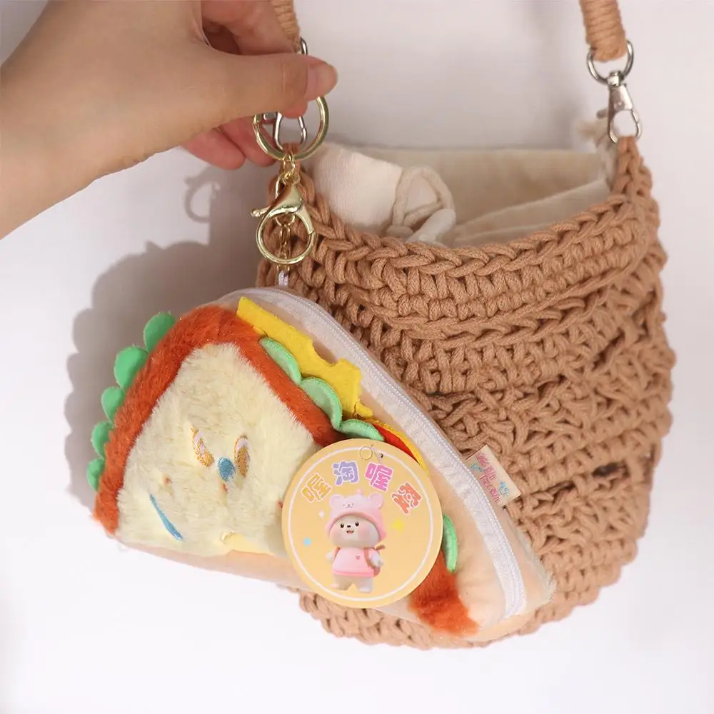 Lovely Hamburger Sandwiches Storage Bag Princess Portable Small Purse Kawaii Cartoon Zero Wallet Friends